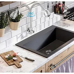 Acrome Jazz Brass Chrome Finish Flexible Sink Cock with Rain Spray Spout &a; Flange-picture-35