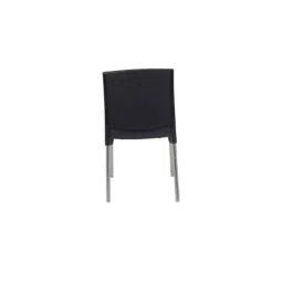 Supreme Hybrid Premium Plastic Black Chair without Arm (Pack of 4) image 4