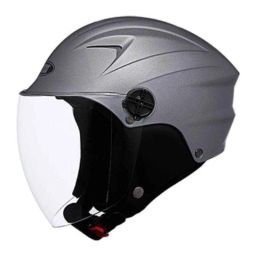 Studds Dame Matte &a; Gun Grey Open Face Helmet, Size: XS-picture-9