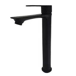 Aquieen Luxury Series Brass Zed Black Matt Finish Pillar Cock Cold Basin Tap image 3