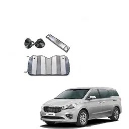 Kozdiko Aluminium Foil UV Protection Silver Windshield Sun Shade for Kia Carnival-picture-11