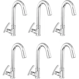 Prestige C-2 Brass Chrome Finish Swan Neck Pillar Tap (Pack of 6)-picture-39