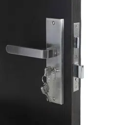 Homexpert LB303 8 inch 60mm Stainless Steel Silver Cylindrical Plate One Side Key Mortise Door Lock Set-image-8