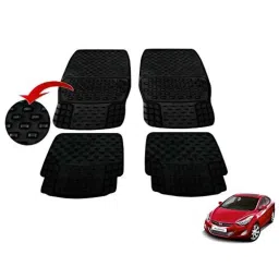 Kozdiko 4 Pcs PVC &a; Rubber Black Car Floor Mat Set for Hyundai Creta-picture-26