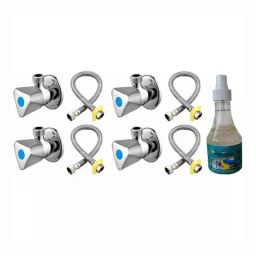 Fastgear Triangle Stainless Steel Silver Chrome Finish Bathroom Faucet Set, FG998-picture-43
