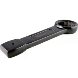 Hanbon 27mm Chrome Vanadium Steel Black Chrome Plated Ring Slogging Single Sided Wrench, 591227 image 2