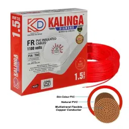Kalinga Diamond 90m 1.5 Sqmm Red FR PVC Housing Wire-picture-31