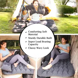 Pivalo A2 Polyester Black Multifunctional Inflatable Car Bed Mattress Kit, Size: King, PL-A2-CAR-BED-BK image 4