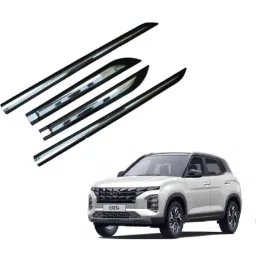 SureStrive 4 Pcs Black &a; Silver Side Door Car Beading Set for Hyundai Creta 2024 Onwards-picture-39