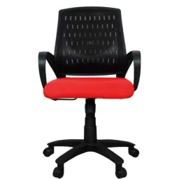 Chair Garage PU Leatherette Red &a; Black Adjustable Height Office Chair with Back Support, CG122 (Pack of 2)-picture-40