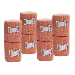 Easycrepe 8cmx4m Cotton Elastic Beige Crepe Bandage, (Pack of 4)-picture-44