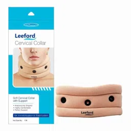 Leeford Cotton Skin Adjustable Soft Cervical Collar with Support, Size: XL-picture-19