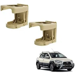 Kozdiko Plastic Beige Foldable Car Drink Holder for Toyota Etios Cross (Pack of 2)-picture-47