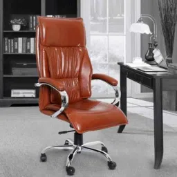 Modern India Leatherette Maroon High Back Office Chair, MI259 (Pack of 2) image 5
