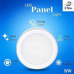 D&s;Mak 8W Warm White Round PC LED Panel Light image 4