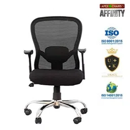 Savya Home Affinity Black Medium Back Office Chair image 5