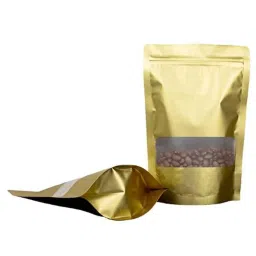 Deera 100x150mm Plastic Gold Ziplock Standee Pouch (Pack of 50) image 3