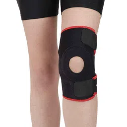 Strauss Neoprene Black Free Size Patella Adjustable Knee Support image 2