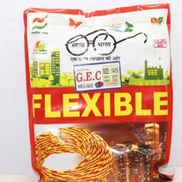 Super GEC 2 Core Copper Red &a; Black Flexible Twin Twisted Home Appliances Wire, 14-76/900, Length: 90 m image 2