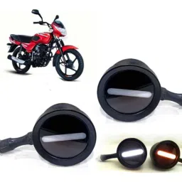 Auto Pearl 2 Pcs 12V Black Bike Front LED Indicator Light Set for Bajaj CT, F015-picture-33