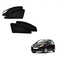 Kozdiko 4 Pcs Polyester Magnetic Zipper Car Sunshade Curtain Set for Chevrolet Spark-picture-29