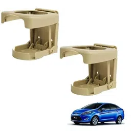 Kozdiko Plastic Beige Foldable Car Drink Holder for Ford Fiesta New (Pack of 2)-picture-35