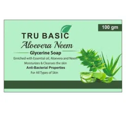 Tru Basic 100g Aloe Vera Neem Soap with Glycerine, CLITR0012025-image-5
