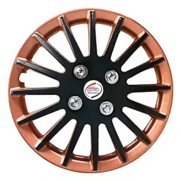 Auto Pearl 4 Pcs 15 inch ABS Camry Copper &a; Black Car Wheel Cover Set for Honda Jazz 15 S &a; V image 2