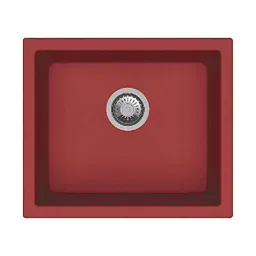 Uken Heavy Duty Quartz Kitchen Sink (21X18) With Accessories(21/18-Qr-Me-Rs-11) Red-picture-12
