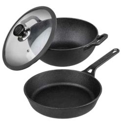 Vinod 24cm Cast Iron Induction Friendly Cookware Set, LCIKF2-picture-2