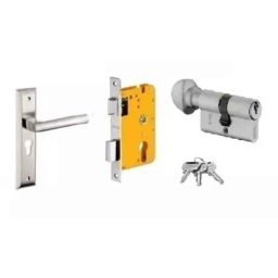 Dorset HL Series Cara 60mm Stainless Steel Door Handle Lock Set with Knob &a; Key (Pack of 2)-picture-47