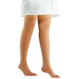 Comprezon 2112-003 Classic Varicose Vein Class-2 Beige Above Knee Stockings, Size: M-picture-11