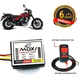 Auto Pearl 12V Black Front &a; Rear Flasher Indicator Light with Switch for Bajaj Avenger 160 Street-picture-25