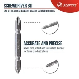 Sceptre 65mm 10 Pcs Double Sided Screwdriver Bit Highly Precise Exact Screw Fit Reduces Slips &a; Cam Out For Home Mechanical &a; Industrial Appliance image 3