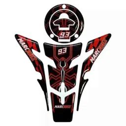 Sarte Red Spider Bike Tank Pad &a; Fuel Cap Sticker Scratch Protector-picture-24