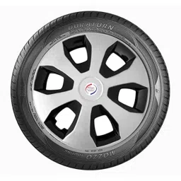 Auto Pearl 4 Pcs 14 inch Polypropylene Silver &a; Black Press Type Car Wheel Cover Set with Retention Ring for Maruti Suzuki S Presso, WC14in_WagonR19_SilBlk_SPresso image 4