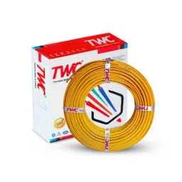 TWC Lite 2.5 Sqmm Yellow FR PVC Insulated Solid Stranded Flexible Copper Wire, Length: 90m, TWCL04-picture-36