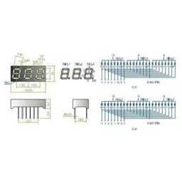 Oasistek 100 Pcs 0.28 inch Ultra Green Triple Digit Display Module Set, TOT-2381 image 2