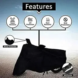 AutoPsys Polyester Black Waterproof Bike Body Cover with Carry Bag for Bajaj Avenger image 2