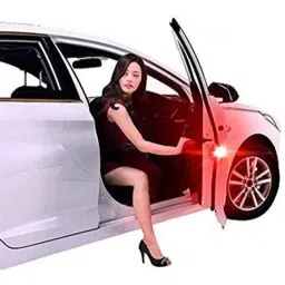 Viva City 2 Pcs Red Plastic Wireless Magnetic LED Car Door Opening Warning Lights with 2 Free Batteries image 2