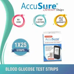 Accusure 50 Pcs Sensor Glucometer Test Strips image 3