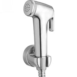 Logger Aqua Stainless Steel Chrome Toilet Continental Faucet Set with 1.5m Flexible Hose Pipe &a; PVC Holder image 4