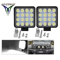 Kozdiko 2 Pcs 48W 16 LED White Bright Beam Square Fog Light Set for Ford Fusion, koz_92620 image 2