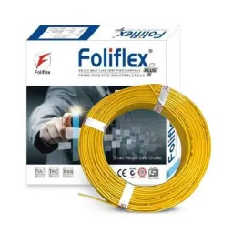 Foliflex Plus 1 Sqmm Yellow Single Core FR Multistrand PVC Flexible Wire, Length: 90 m-picture-35