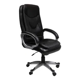 Caddy PU Leatherette Black Adjustable Office Chair with Back Support, DM 70-picture-14