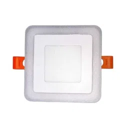 D&s;Mak 6W Aluminium White, Pink, Green &a; Blue Square LED Conceal Panel Light (Pack of 2) image 3