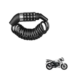 Kozdiko Plastic Black Resettable Password Multi-Use Cable Lock for TVS Apache RTR 160-picture-27