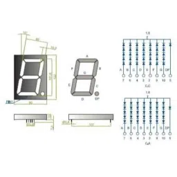 Oasistek 100 Pcs 2.3 inch Ultra Green Single Digit Display Module Set, TOS-23102 image 2
