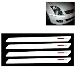 Kozdiko 4 Pcs White &a; Red Designer Car Bumper Protector Set for Ford Fusion, KOZ-26493 image 3