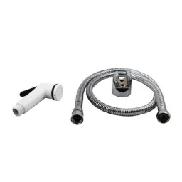 Elegant Casa Siko 1817 ABS Health Faucet with Wall Hook &a; 1.5m Stainless Steel Chrome Finish Hose-image-99